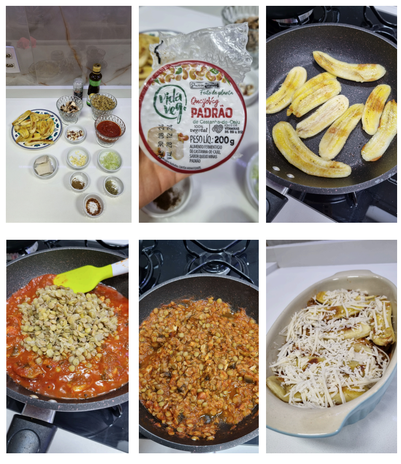 Lasanha Vegana de Banana com Ragu de Lentilha